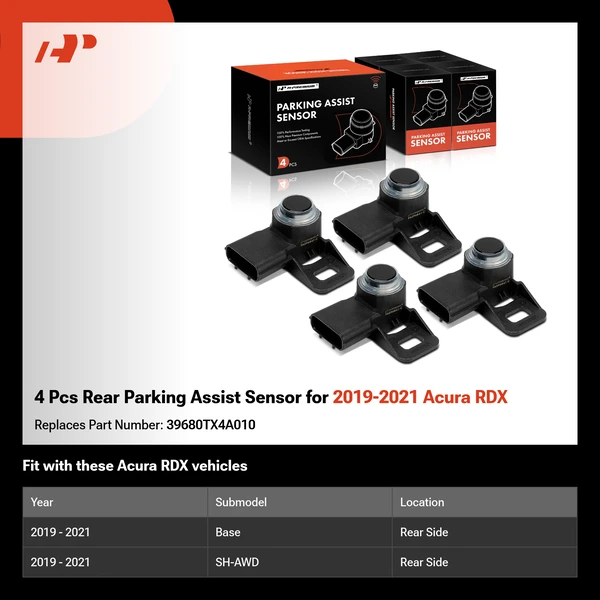 4 Pcs Rear Parking Assist Sensor for 2019-2021 Acura RDX