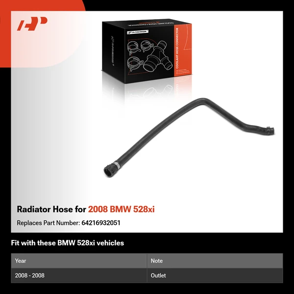 Radiator Hose for 2008 BMW 528xi