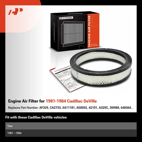 Engine Air Filter for 1981-1984 Cadillac DeVille