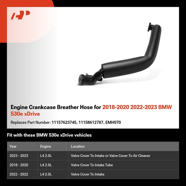 Engine Crankcase Breather Hose for 2018-2020 2022-2023 BMW 530e xDrive