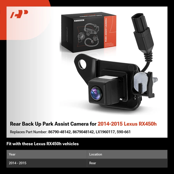 Rear Back Up Park Assist Camera for 2014-2015 Lexus RX450h