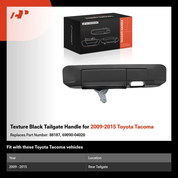 Texture Black Tailgate Handle for 2009-2015 Toyota Tacoma