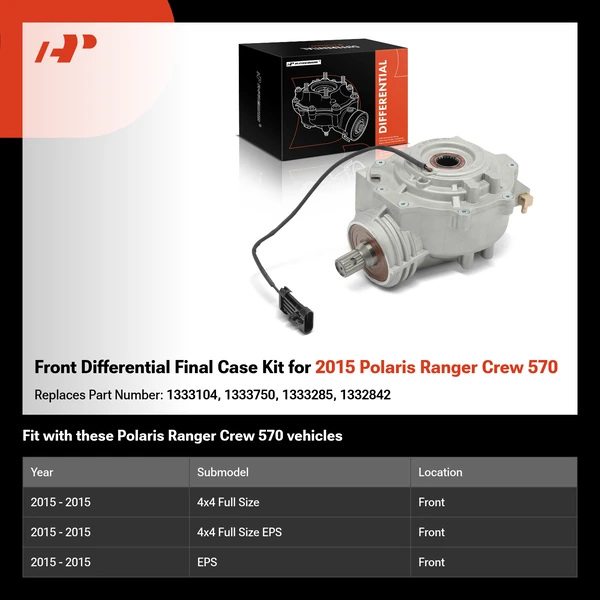 Front Differential Final Case Kit for 2015 Polaris Ranger Crew 570