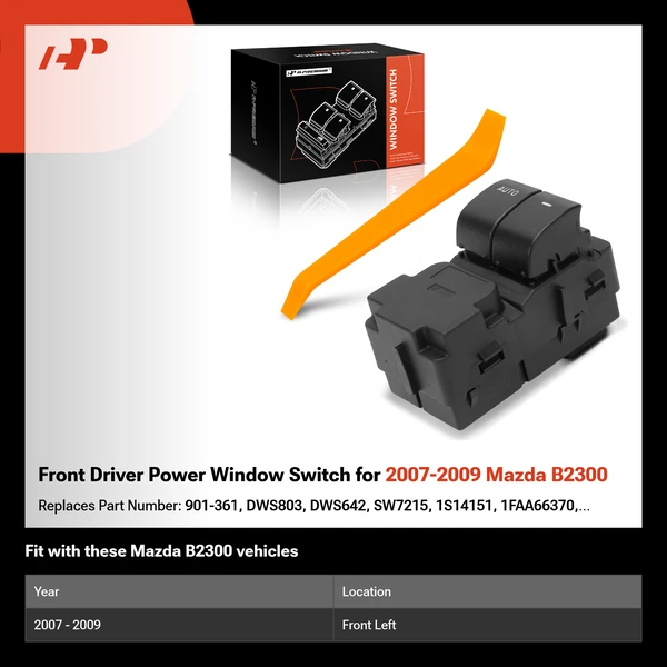 Front Driver Power Window Switch for 2007-2009 Mazda B2300