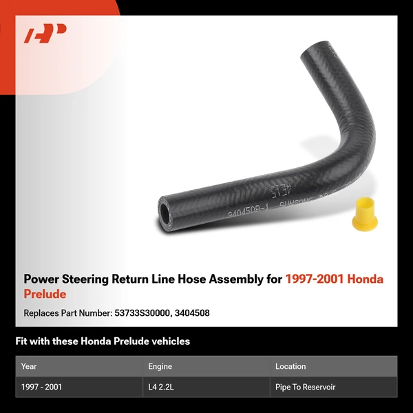 Power Steering Return Line Hose Assembly for 1997-2001 Honda Prelude