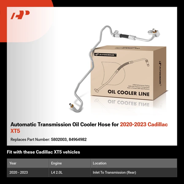 Automatic Transmission Oil Cooler Hose for 2020-2023 Cadillac XT5