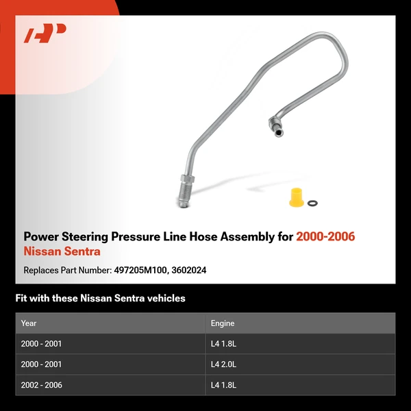 Power Steering Pressure Line Hose Assembly for 2000-2006 Nissan Sentra
