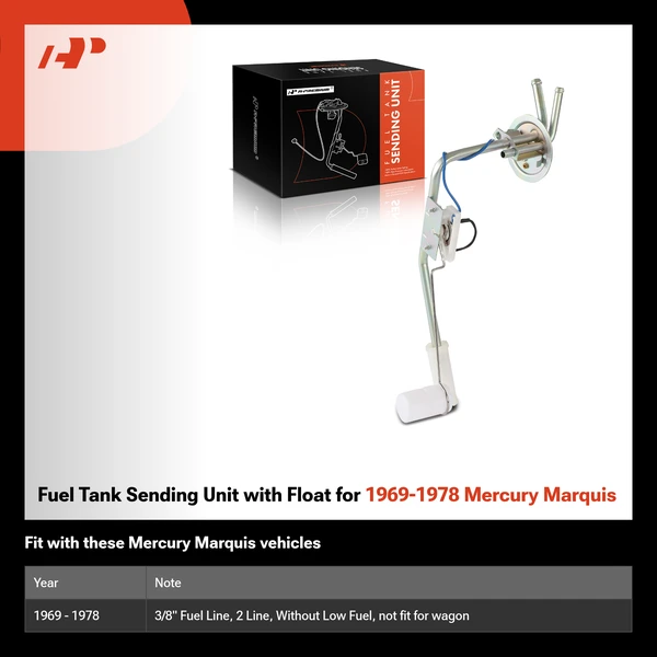Fuel Tank Sending Unit with Float for 1969-1978 Mercury Marquis