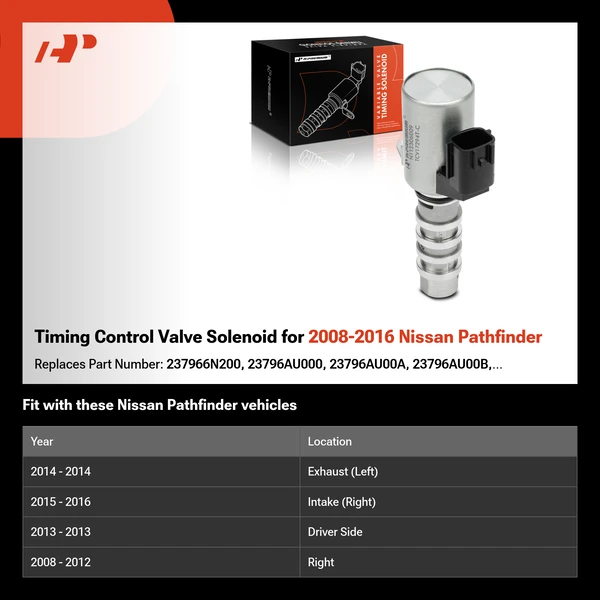Timing Control Valve Solenoid for 2008-2016 Nissan Pathfinder