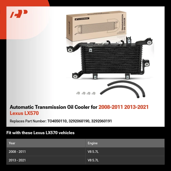 Automatic Transmission Oil Cooler for 2008-2011 2013-2021 Lexus LX570