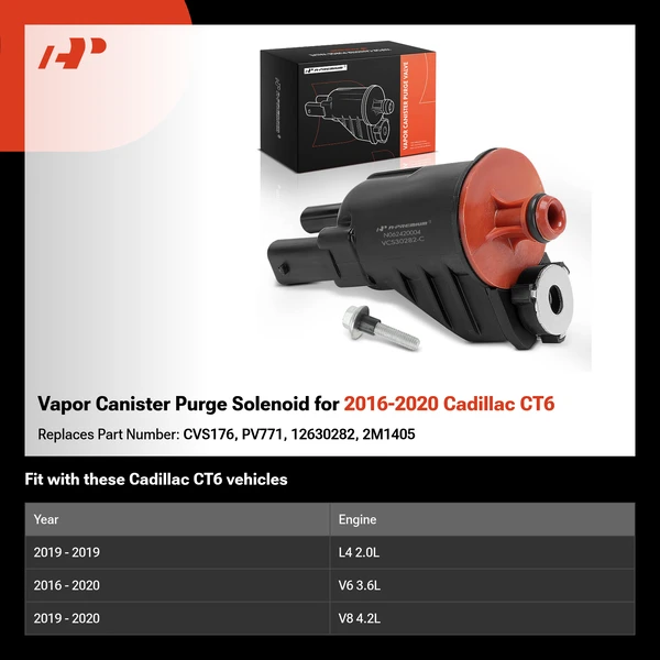 Vapor Canister Purge Solenoid for 2016-2020 Cadillac CT6