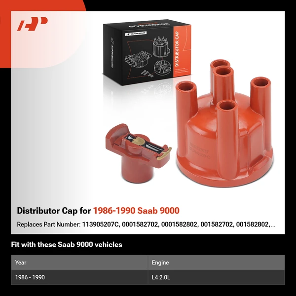 Distributor Cap for 1986-1990 Saab 9000
