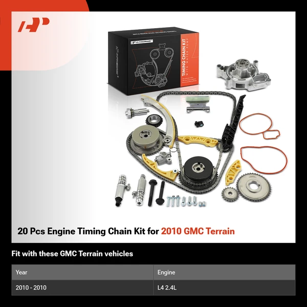 20 Pcs Engine Timing Chain Kit for 2010 GMC Terrain