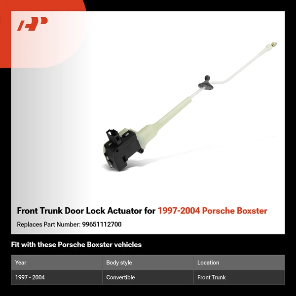 Front Trunk Door Lock Actuator for 1997-2004 Porsche Boxster