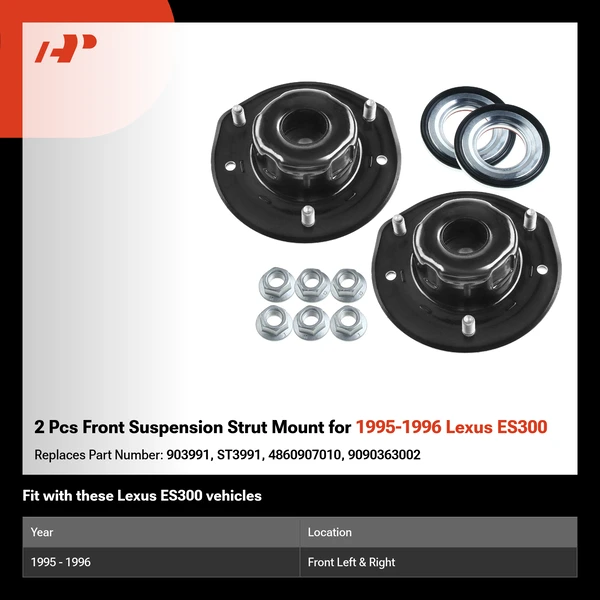 2 Pcs Front Suspension Strut Mount for 1995-1996 Lexus ES300