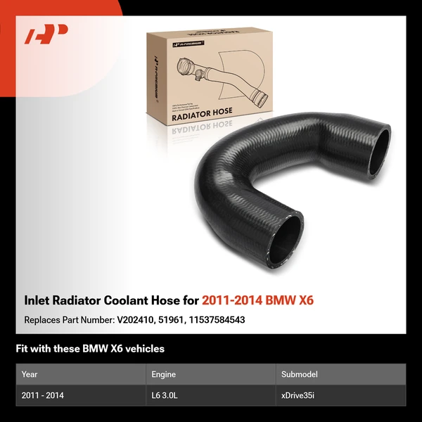 Inlet Radiator Coolant Hose for 2011-2014 BMW X6