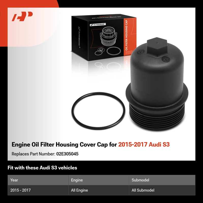 Engine Oil Filter Housing Cover Cap for 2015-2017 Audi S3