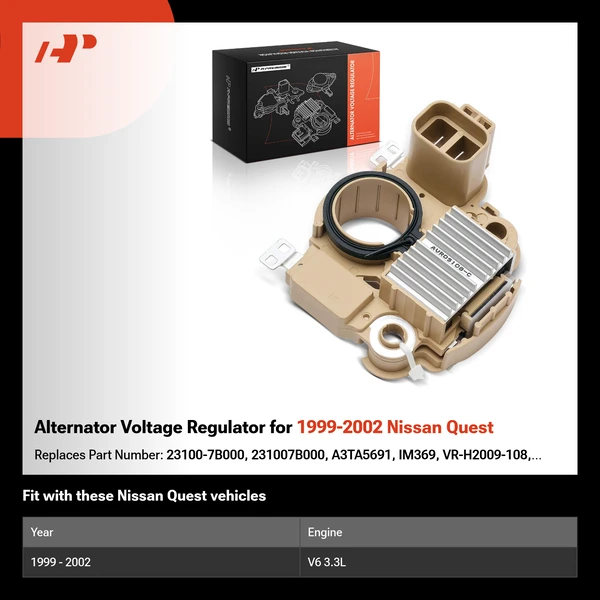 Alternator Voltage Regulator for 1999-2002 Nissan Quest