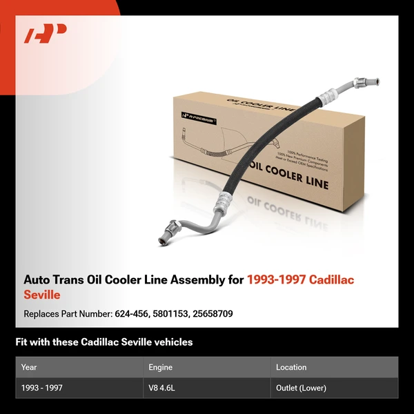 Auto Trans Oil Cooler Line Assembly for 1993-1997 Cadillac Seville