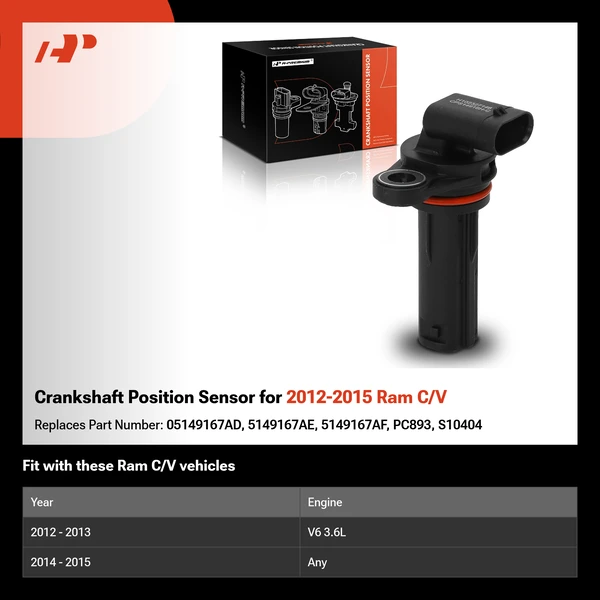 Crankshaft Position Sensor for 2012-2015 Ram C/V
