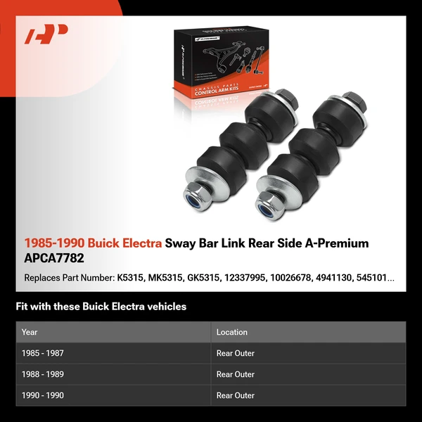 1985-1990 Buick Electra Sway Bar Link Rear Side A-Premium APCA7782