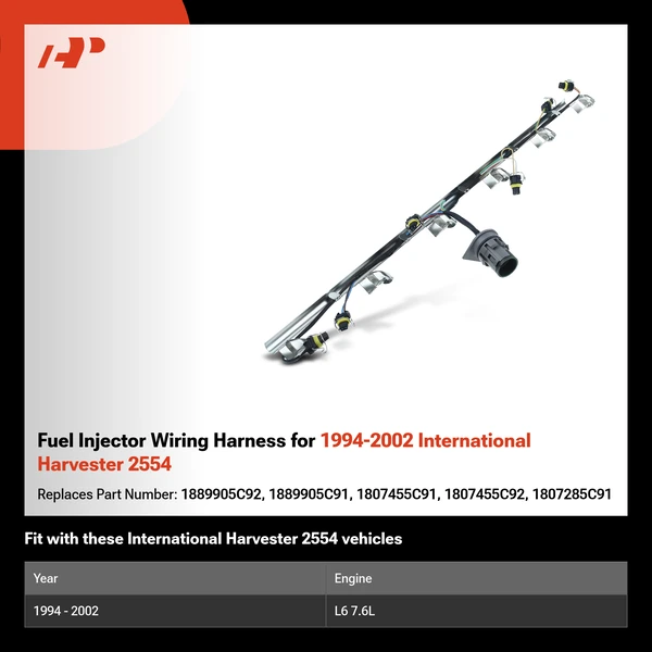 Fuel Injector Wiring Harness for 1994-2002 International Harvester 2554