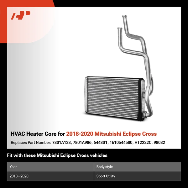 HVAC Heater Core for 2018-2020 Mitsubishi Eclipse Cross