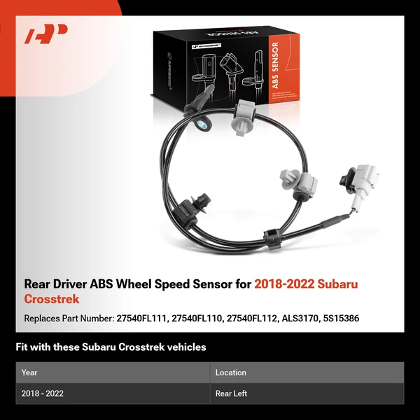 Rear Driver ABS Wheel Speed Sensor for 2018-2022 Subaru Crosstrek