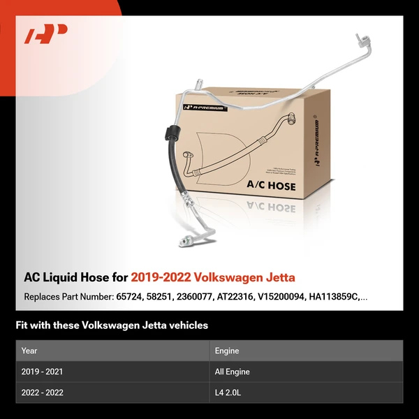 AC Liquid Hose for 2019-2022 Volkswagen Jetta