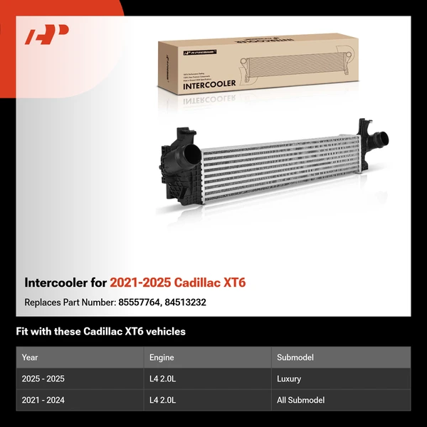Intercooler for 2021-2025 Cadillac XT6