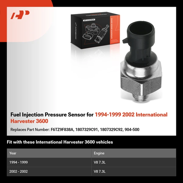 Fuel Injection Pressure Sensor for 1994-1999 2002 International Harvester 3600