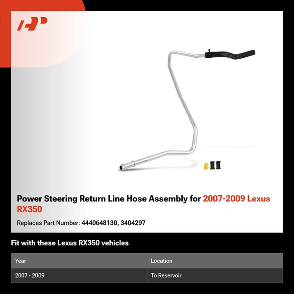 Power Steering Return Line Hose Assembly for 2007-2009 Lexus RX350