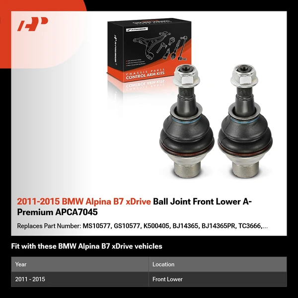 2011-2015 BMW Alpina B7 xDrive Ball Joint Front Lower A-Premium APCA7045