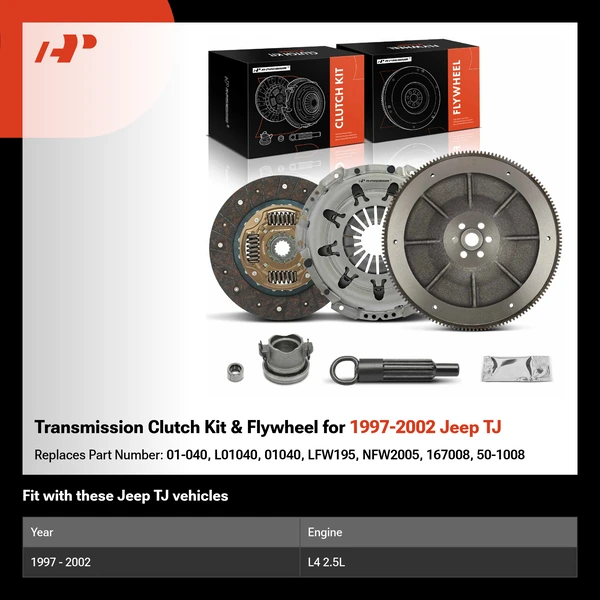 Transmission Clutch Kit & Flywheel for 1997-2002 Jeep TJ