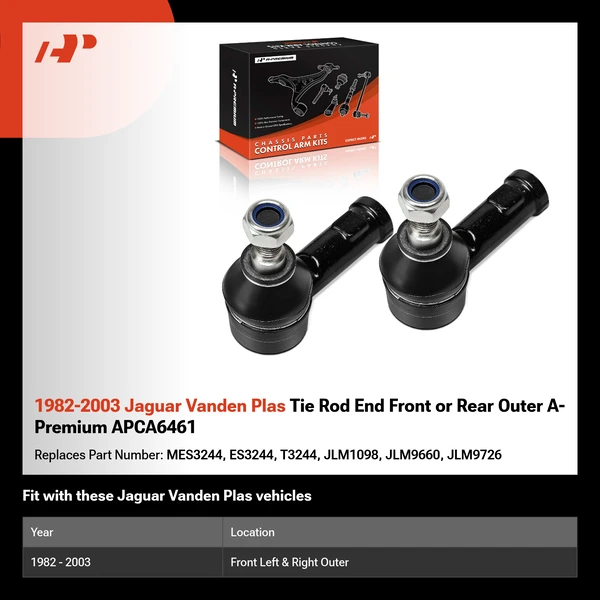 1982-2003 Jaguar Vanden Plas Tie Rod End Front or Rear Outer A-Premium APCA6461