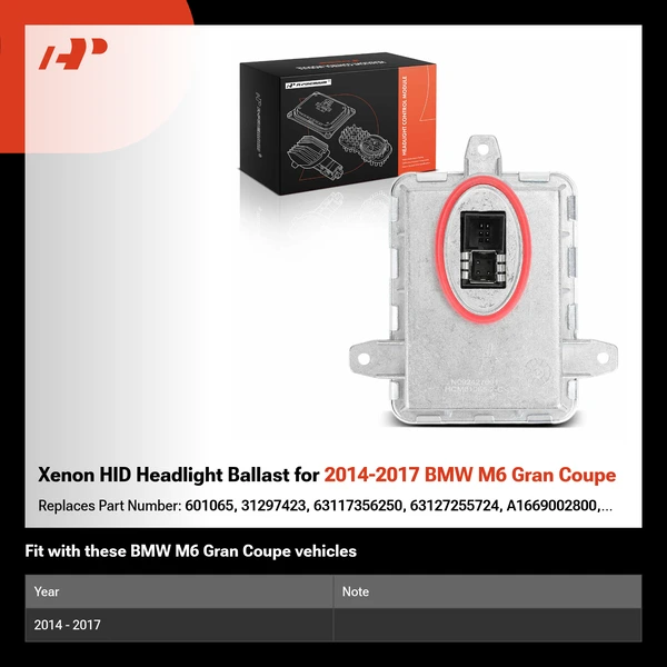 Xenon HID Headlight Ballast for 2014-2017 BMW M6 Gran Coupe