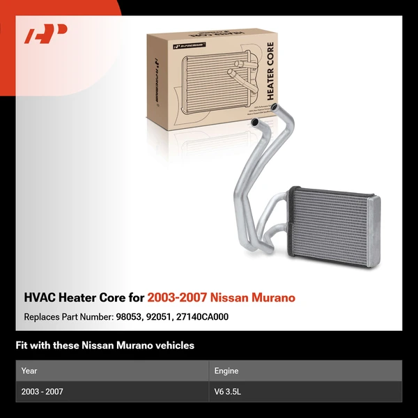 HVAC Heater Core for 2003-2007 Nissan Murano
