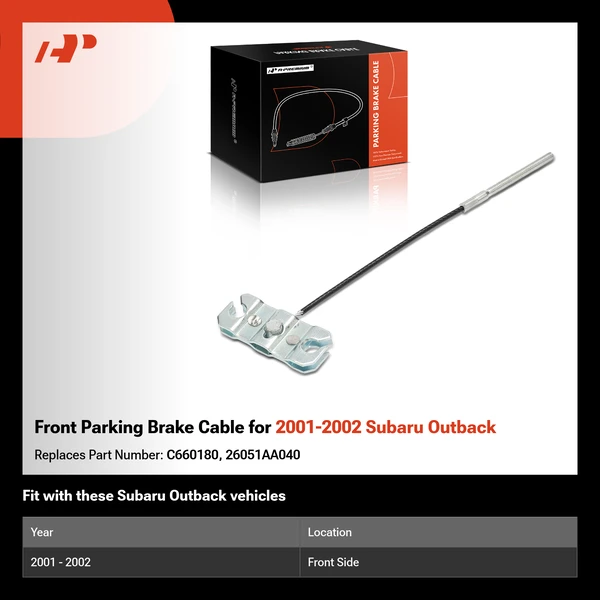 Front Parking Brake Cable for 2001-2002 Subaru Outback