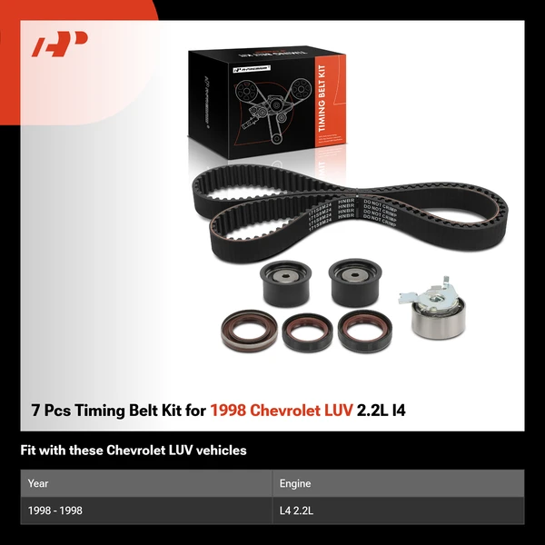 7 Pcs Timing Belt Kit for 1998 Chevrolet LUV 2.2L l4