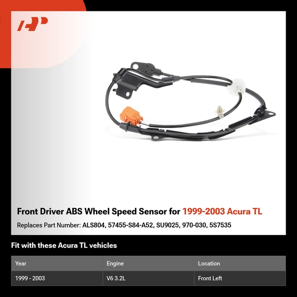 Rear Driver ABS Wheel Speed Sensor for 2010-2018 Mercedes-Benz Sprinter 2500