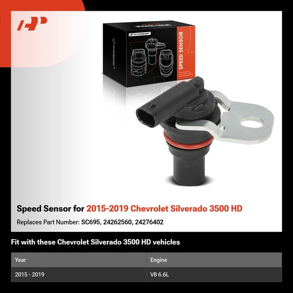 Speed Sensor for 2015-2019 Chevrolet Silverado 3500 HD