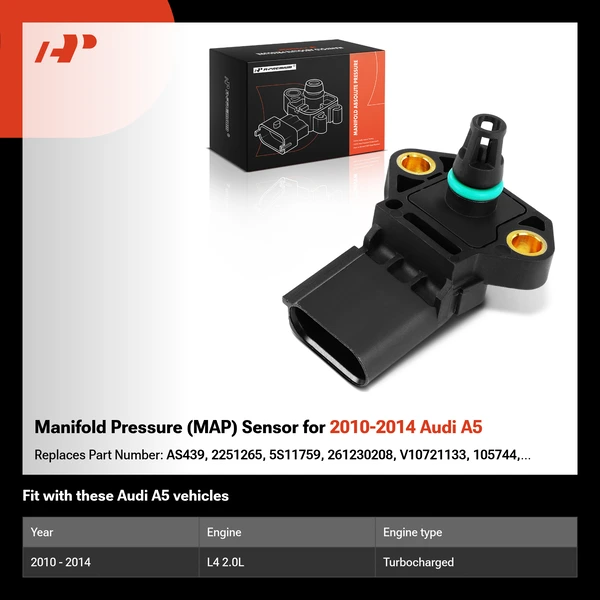 Manifold Pressure (MAP) Sensor for 2010-2014 Audi A5