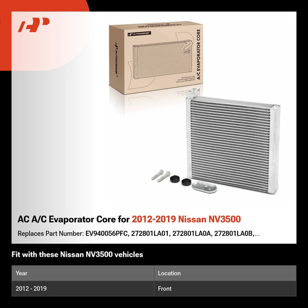 AC A/C Evaporator Core for 2012-2019 Nissan NV3500