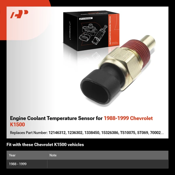 Engine Coolant Temperature Sensor for 1988-1999 Chevrolet K1500