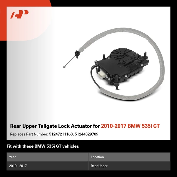 Rear Upper Tailgate Lock Actuator for 2010-2017 BMW 535i GT