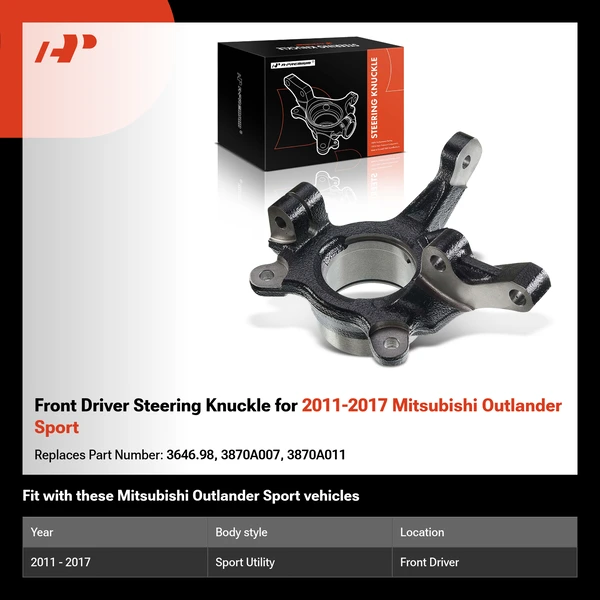 Front Driver Steering Knuckle for 2011-2017 Mitsubishi Outlander Sport