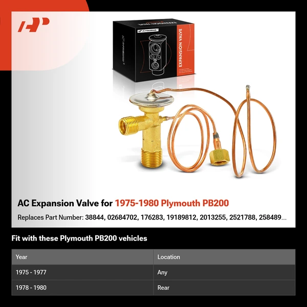AC Expansion Valve for 1975-1980 Plymouth PB200