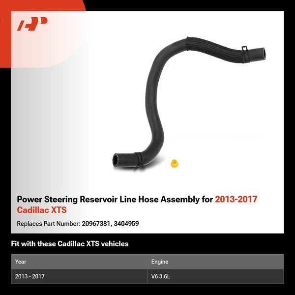 Power Steering Reservoir Line Hose Assembly for 2013-2017 Cadillac XTS