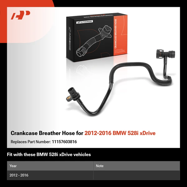 Crankcase Breather Hose for 2012-2016 BMW 528i xDrive