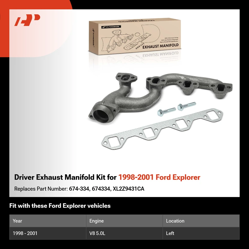 Driver Exhaust Manifold Kit for 1998-2001 Ford Explorer